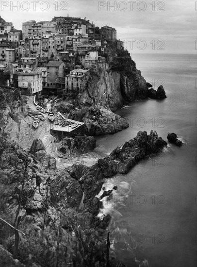 manarola, riomaggiore, ligurie, italie 1968