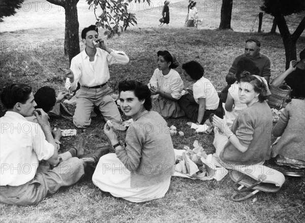 fête annuelle, macchia antonini, toscane, italie 1953