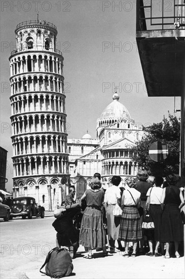 Tour penchée de Pise, Toscane, 1966