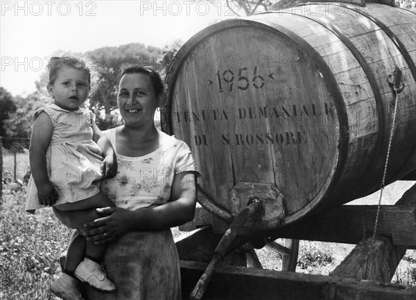 Domaine de san rossore, toscane, italie, 1958