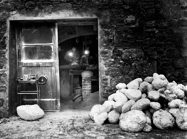 artisanat, volterra, toscane, italie, 1965