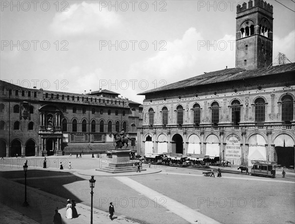 palazzo del podestà e palazzo del comune, bologne, émilie romagne, 1930