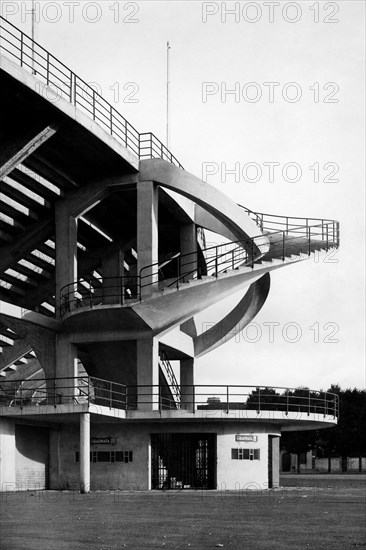 europa, italy, toscana, florence, escalier au stade berta, 1930 1940