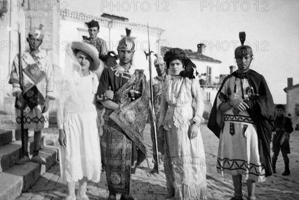 parade militaire, procida, campanie, italie 1920 1930