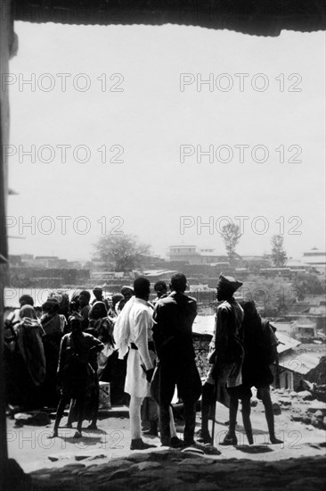 afrique, éthiopie, harar, vue de la porte de scioa, 1920 1930