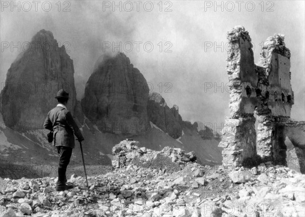 italie, trentino, les trois pics de lavaredo, 1920 1930