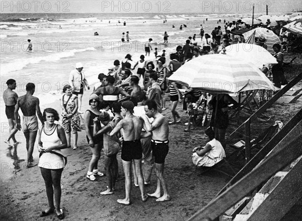 europe, italie, toscane, viareggio, 1930 1940