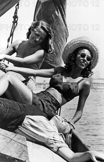 europe, italie, toscane, vacances à viareggio, 1940 1950