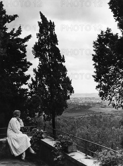 villa dianella fucini, sovigliana, toscane, italie, 1957