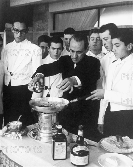 école hôtelière, leçon de cuisine, 1968