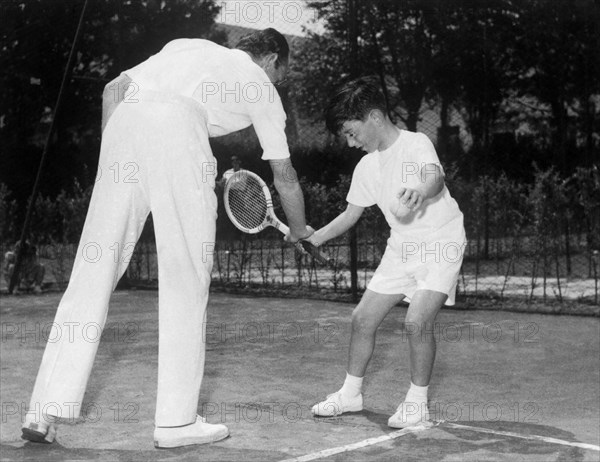 leçon de tennis, 1956