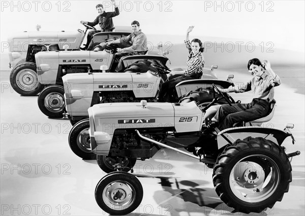tracteur série diamant fiat om avec modèles, 1965