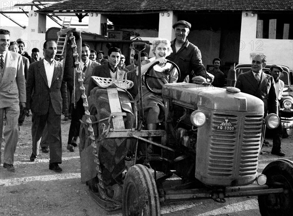 l'ambassadrice usa clara luce bothe visite une ferme en lucanie, 1964