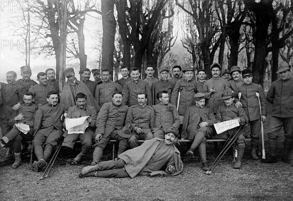 guerre, amputés à l'hôpital de guerre, 1915 1918