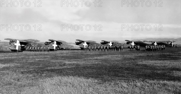 guerre, armée de l'air, parachutistes avant le vol, 1942