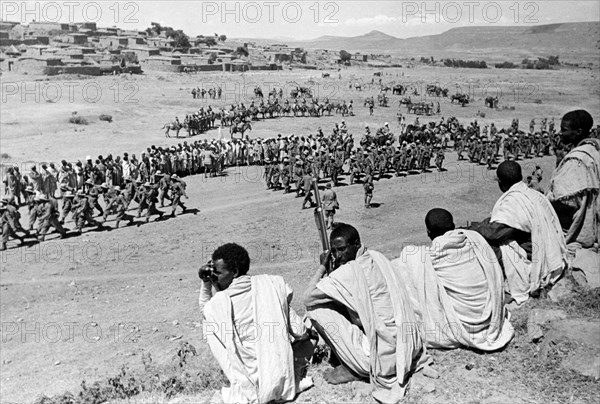 l'entree de soldats italiens dans mack'ele, 1935 1938