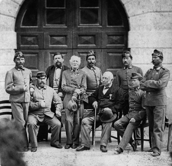 général josef radetzki et photo de groupe de son personnel, 1766 1858