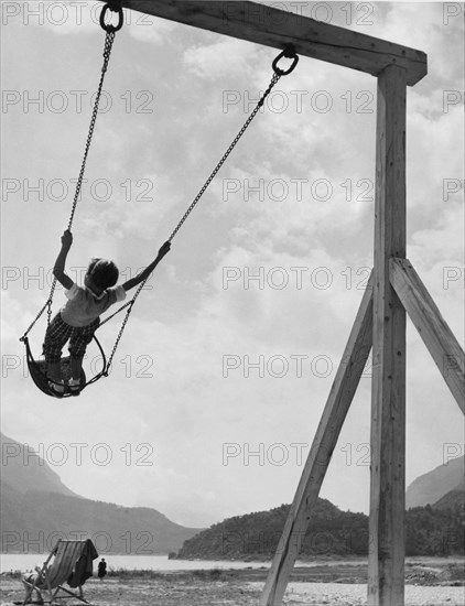 jeux d'enfants à molveno, 1953