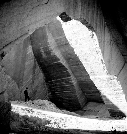 carrière de tuf à agrigento, 1955