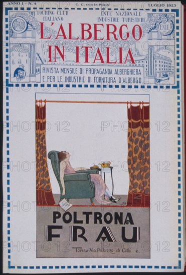 publication périodique "l'alber du mois de l'al italienne" de l'année juillet 1925 destinée à l'information de l'intérieur sur les progrès techniques et les nouveautés