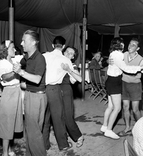 italie, lerici, camping, 1951