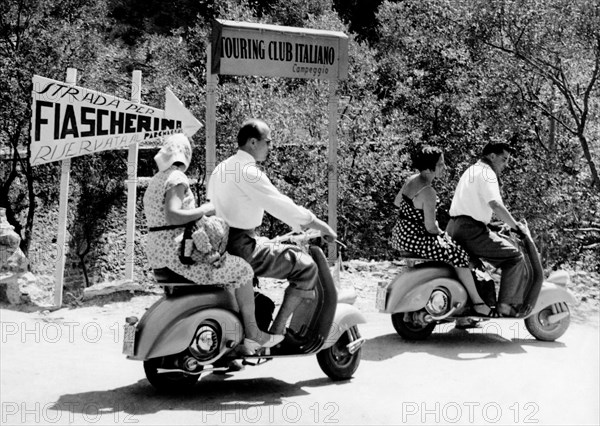 italie, lerici, camping, 1951