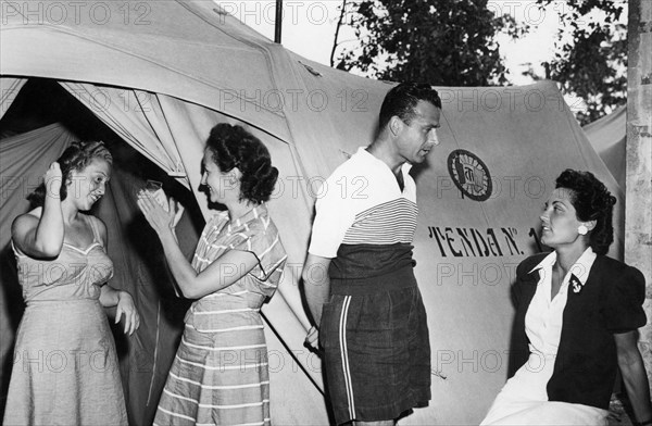 italie, île d'elbe, camping, 1947