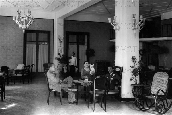 bari, hôtel miramare, le hall, 1931