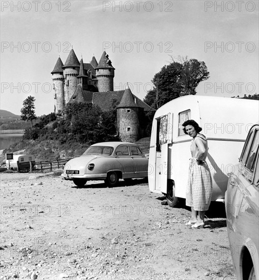 caravane près du château de Val, 1959