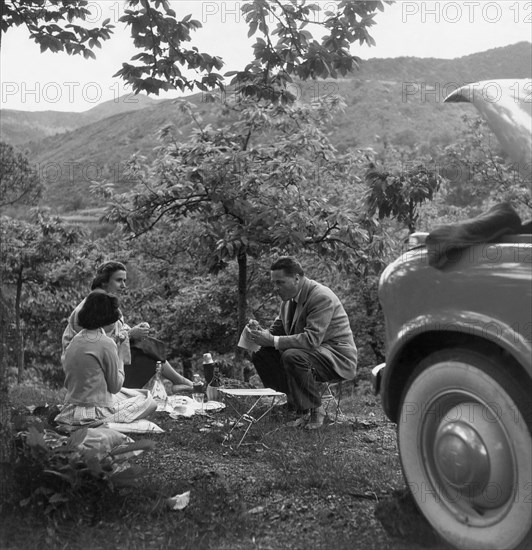 petit-déjeuner en plein air, 1956
