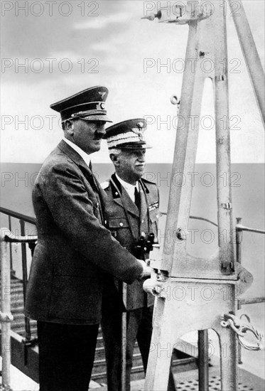 Portrait of Adolf Hitler with King Vittorio Emanuele III. 1941