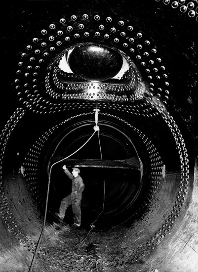 Conduit of a dam. 1951