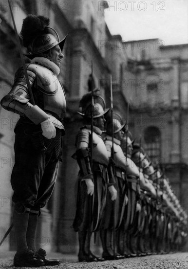 Swiss guards of the Vatican. 1952