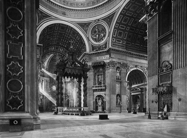 Interior of the Basilica of St. Peter. 1930