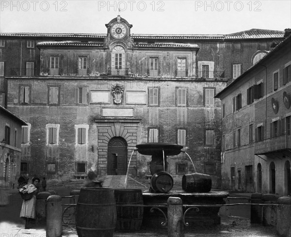 Pontifical Palace. gandolfo castel. 1900