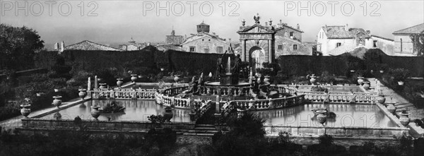 Gardens of villa lante. bagnaia. viterbo. 1910