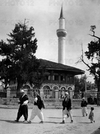 Ethem bey mosque. tirana. albania. 1920-30