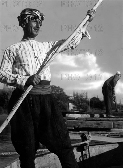 Albanian man at work. 1940