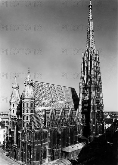 St. Stephen's Cathedral. Stephansdom. Vienna Cathedral after the reconstruction following the fire of 1945