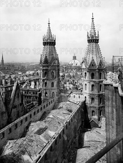 St. Stephen's Cathedral. Stephansdom. Vienna Cathedral after the fire of 1945