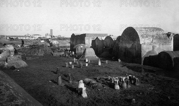 Lazio. burial ground at Ostia Antica. 1930