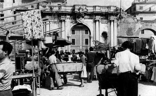 Italy. Rome. Porta Portese market. 1950