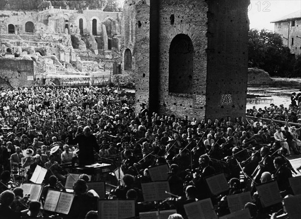 Italy. Rome. concerts at the Basilica of Maxentius. 1930