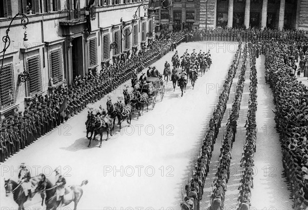 Italy. Rome. royal procession for the inauguration of the legislature. 1930