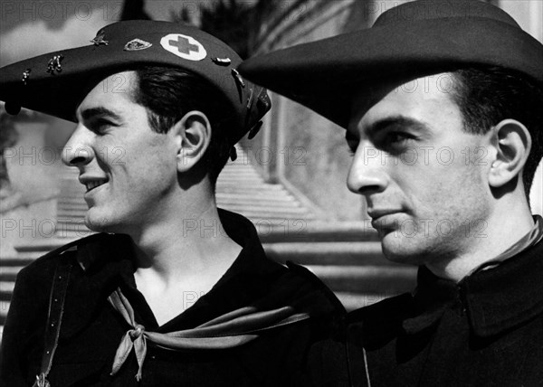 Italy. Rome. medical students from the university city. 1938