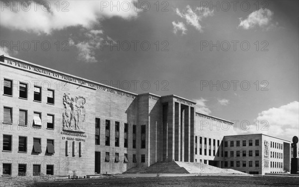 Italy. Rome. entrance to the university city of la sapienza. architect Marcello Piacentini. 1930