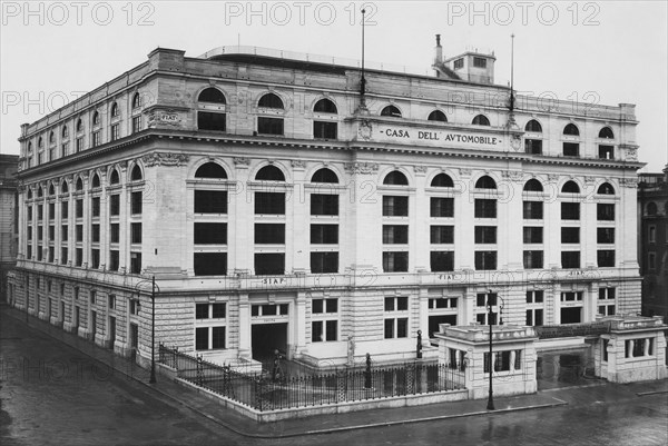 Italy. rome. casa dell'automobile. building designed by the architect enrico bacchetti. 1930