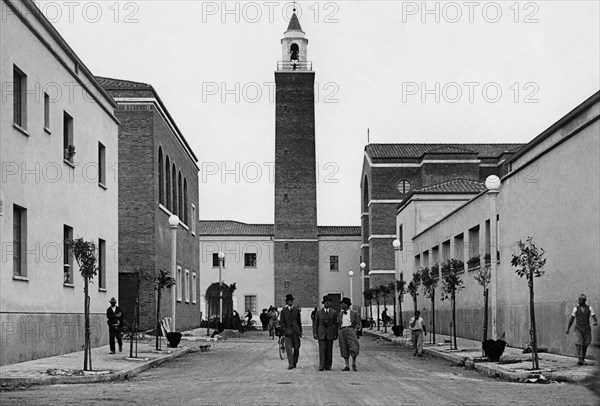 Italy. Lazio. the main square of Aprilia. 1930