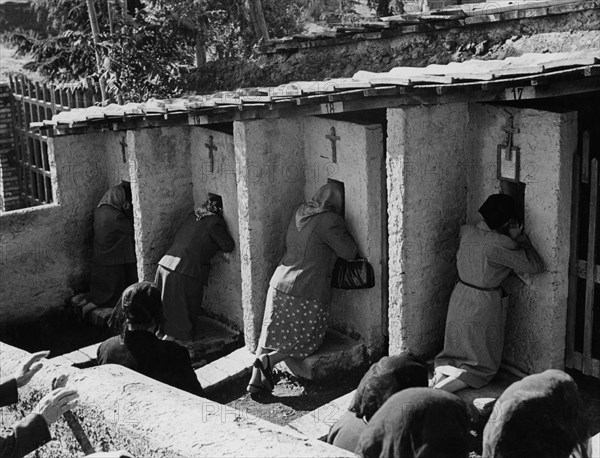 The shrine of Our Lady of Divine Love. rome. italy. 1959