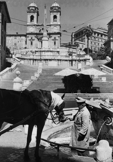 Italy. rome. trinità dei monti. 1958